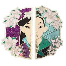 Honor The 20th Anniversary Of Disney S Mulan With This Set Of Two Limited Edition Pins In A Commemorative D Disney Pin Display Disney Trading Pins Mulan Disney