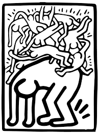 Artist spotlight this guide is intended to be used as a resource for teachers either preparing to visit the museum of the city of new york's city as canvas: Fight Aids Worldwide By Keith Haring Coloring Page Free Printable Coloring Pages For Kids