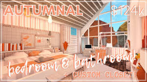 We've gathered up a bunch of great house designs that will hopefully help you in your next build! Autumnal Bedroom Bathroom Custom Closet 124k Roblox Welcome To Bloxburg Youtube
