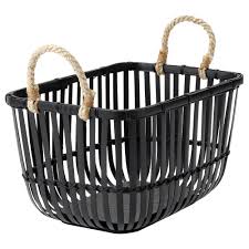 Lustigkurre Mand Met Handgrepen Zwart Bamboe Ikea Black Bamboo Ikea Bamboo