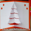 » how to make a christmas tree pop up card. 1
