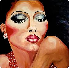 Thrill of a lifetime. Presenting my absolute favorite entertainer of all  time with a painting I was inspired to paint when I learned the she was  going to be in my hometown