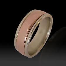 White Rose Gold Men S Wedding Band Rose Gold Mens Wedding Band Mens Wedding Bands Men S Rings
