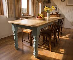 8ft X 34inch Farmhouse Table Painted In Farrow And Ball Blue Ground Diy Dining Table Farmhouse Table Farmhouse Kitchen Tables