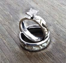 Snow White Camo Wedding Set Camo Engagement Rings Camo Wedding Rings Camo Wedding Rings Sets