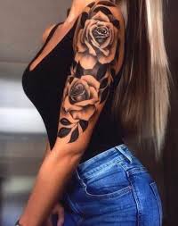 Tattoo Rose Oberarm 49 New Ideas Ideas Oberarm Rose Tattoo Ideas Oberarm Rose Tattoo Feine Tatowierungen Halbe Armel Tattoo Rosa Tattoos