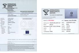 Igi Certification Diamond Source Of Virginia