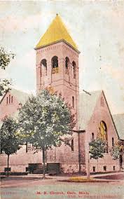 Caro Michigan M E Church General View Antique Postcard V10442 Caro Michigan Antique Postcard Postcard
