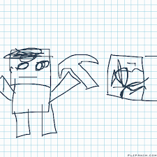 Minecraft By Bob Gif Anim Animation Flipanim Flipbook Drawing Draw Flip Book Animation Flip Book Animation