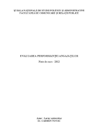 Pdf Evaluarea Performantelor Resurselor Umane Bogdan Selaru Academia Edu
