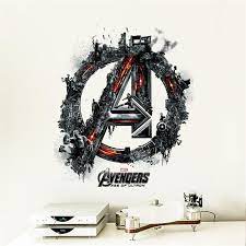 avengers age of ultron wall decals marvel goodies wall stickers kids logo wall mural art
