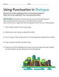 Here are 17 dramatic playscripts for two actors. Using Punctuation In Dialogue Worksheet Education Com