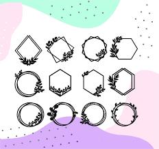 Download Cake Topper Svg Floral Border Svg Geomeotric Frame Cake Topper Cricut Svg Files For Cricut And Silhouette Circle Frame Svg Frame Svg Floral Border Svg Border Svg Circle Frame Svg