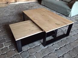 twin salontafeltjes kleinste tafel met stalen onderligger salontafel tafels tafel