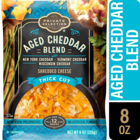 Private Selection® Aged Cheddar Blend Thick Cut Shredded Cheese, 8 oz -  Kroger