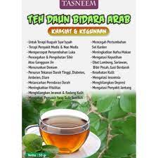 Kandungan saponin pada daun bidara berkhasiat memberikan efek menenangkan. Teh Daun Bidara Arab Netto 50gr Tasneem Shopee Indonesia