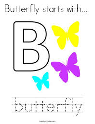 These simple butterfly printable pages, though, are a lot simpler. Butterfly Starts With Coloring Page Twisty Noodle