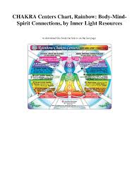 Pdf Download Chakra Centers Chart Rainbow Body Mind