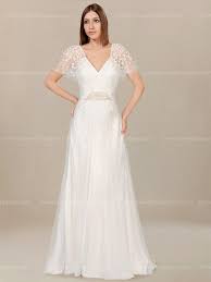 Wedding Dress With Flutter Sleeves Sv26 Wedding Gowns With Sleeves Casual Wedding Dress Simple Bridal Gowns