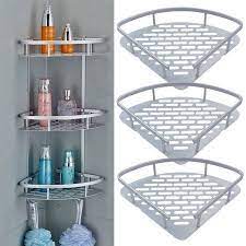 3 tier shower shelf aluminum bathroom shower corner shelf triangle wall shelves storage organizer for towels soap shampoo lotion accessories walmart com in 2021 shower shelves shower corner shelf bathroom corner storage