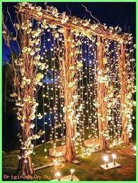 Diy Wedding Decorations Luxury Wedding Arch With Hanging Bulbs Diyhochzeitsdekoration Fairy Lights Wedding Decorations Lights Wedding Decor Wedding Lights