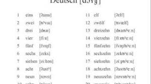 German Numbers 1 20