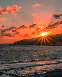 Sunset Beach Aesthetic Silhouettes Of Man And Woman Hugging On Beach Against Sun During Sunset Enjoy Every Moment Illustration