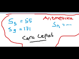 Dari deret aritmatika diketahui suku tengah 32. Cara Cepat Menyelesaikan Soal Deret Aritmetika Youtube