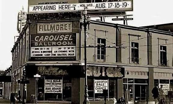 Fillmore West historic music venue in San Francisco