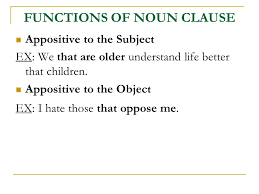 A noun clause is a clause that plays the role of a noun in a sentence. What Is The Function Of A Noun Clause In A Sentence