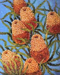Banksia Original Oil Painting On Canvas Australian Native Etsy Large Oil Painting Green Paintings Oil Painting