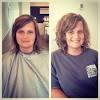 Shoulder Length Beach Wave Perm Short Hair
