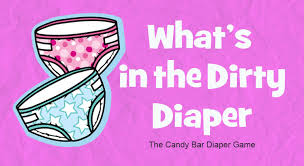 Diaper card template includes files for folded card and insert that you can print your own information on. What S In The Dirty Diaper Candy Bar Shower Game