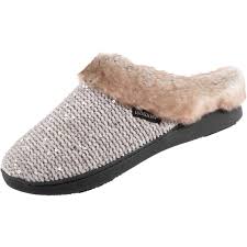 Isotoner Sequin Sweater Knit Hoodback Slippers Slippers