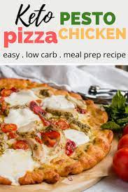 Keto Chicken Pesto Pizza Recipe Ketofocus Recipe Pesto Chicken Recipes Chicken Pesto Pizza