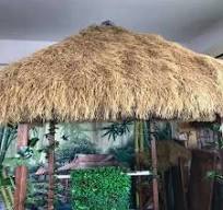 Promotion Beach Grass Banana Leaf Thatched Roofing Bamboo Woven Ceiling  Synthetic Thatch for Umbrella11 Ft Diameter