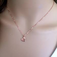 Birthstone necklace, simple gold name necklace, layered necklace set, personalized two necklace, rose gold necklace, diamond. Rose Gold Fill Heart Necklace Small Hammered Heart Gold Filled Necklace Simple Gold Heart Choker Dainty Gold Pendant Necklace Jewelry Gift