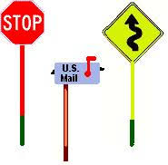 Once the anchor is in the ground, insert the signpost into the anchor and secure with a corner bolt and nut. Posts The Traffic Sign Store