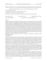 It is an extension of agile methodology that helps larger. Pdf Motivation Factors Toward Knowledge Sharing Intentions And Attitudes