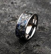 Titanium Shavings Ring Glowstone Ring Man Opal Ring Unique Mens Ring Black Ceramic Ring Mens Opal Ring Crushed Opal Ring 8mm Ring In 2021 Black Ceramic Ring Rings For Men Unique