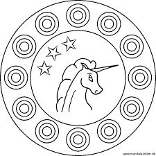 Mandala Vorlagen Von Einem Einhorn Gratis Malvorlage Für