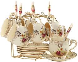 Black Pack Of 2 Yolife Tea Cup Set Ceramic Coffee Cup Set Cup Saucer Set With