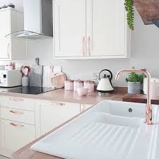 Rose Gold Tap And Kitchen Cupboard Handles In 2020 Rose Gold Kitchen Kitchen Cupboard Handles Gold Kitchen
