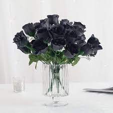 We had a navy blue and white theme. Navy Blue Silk Rose Buds Fake Flowers Diy Wedding Centerpieces