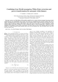 What does the color gray mean. Pdf Combining Gray World Assumption White Point Correction And Power Transformation For Automatic White Balance