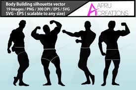 Download Bodybuilding Silhouette Graphic By Aparnastjp Creative Fabrica PSD Mockup Templates