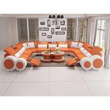 dossier haut 9 10 11 places coupe coin en cuir canape avec table basse ecksofa design mobel wohnung innenarchitektur