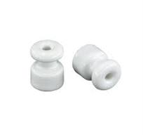 Isolierung/Isolatoren aus Porzellan/Keramik für geflochtene Kabel. Ø 18 mm.  Weiß. Packung 10/25/50 Stück. Schrauben und Dübel enthalten (6 Stück) : ...