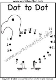 Many variations, including basic counting, skip counting (by 2s, 3s, 4s, 5s), and alphabet. Dot To Dot Duck Numbers 1 20 One Worksheet Free Printable Worksheets Worksheetfun