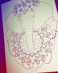 Elephant Represent Good Luck Happiness And Wisdom With Roses As Crown Likye What Chsu ѕyeye Fsllsw Mye F Elephant Tattoo Design Elephant Tattoos Elephant Tattoo